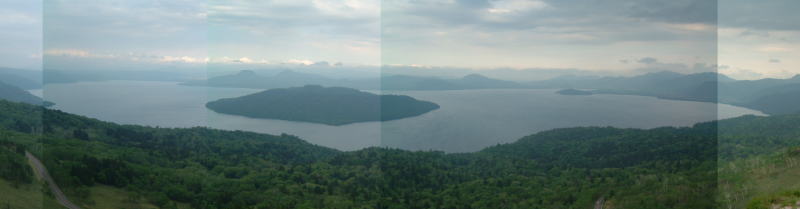 美幌峠から屈斜路湖を望む 16:00